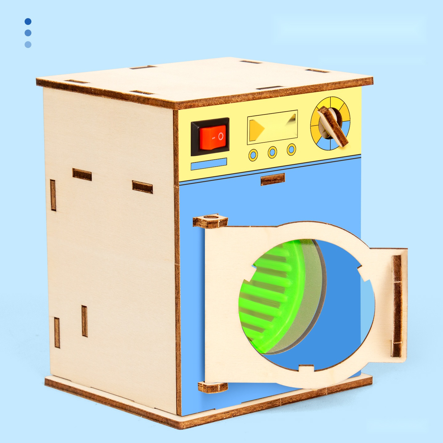 Đồ Chơi STEM Máy Giặt Lồng Ngang Tự Chế Bằng Gỗ - 8 - 14 tuổi - Góc chụp 1 chính hãng Daisy Mart