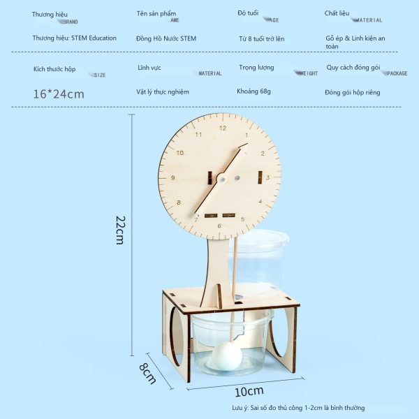 Đồ Chơi STEM Mô Hình Đồng Hồ Nước Thủy Lực Tự Động - 5 - 9 tuổi - Góc chụp 2 chính hãng Daisy Mart