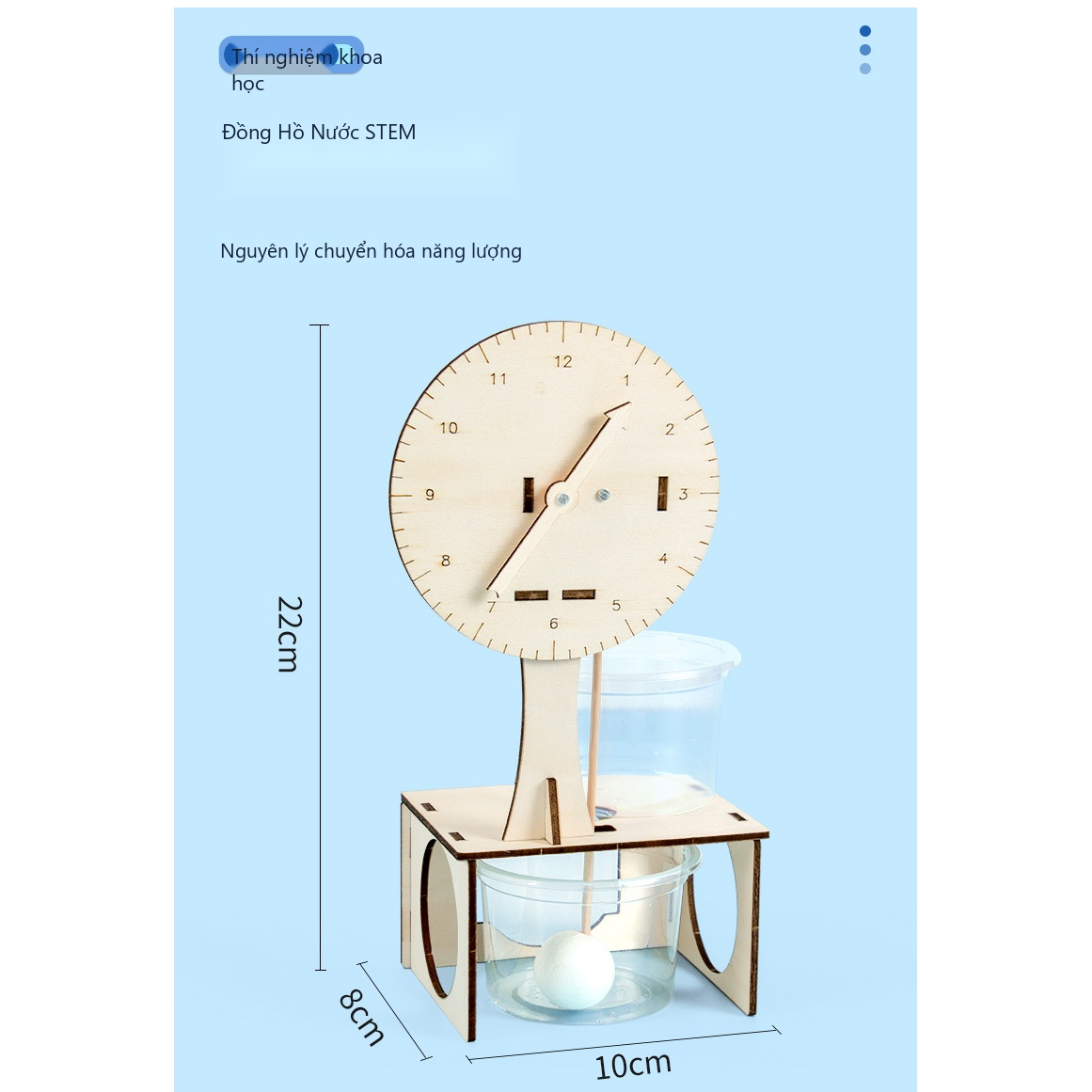 Đồ Chơi STEM Mô Hình Đồng Hồ Nước Thủy Lực Tự Động - 5 - 9 tuổi - Góc chụp 3 chính hãng Daisy Mart