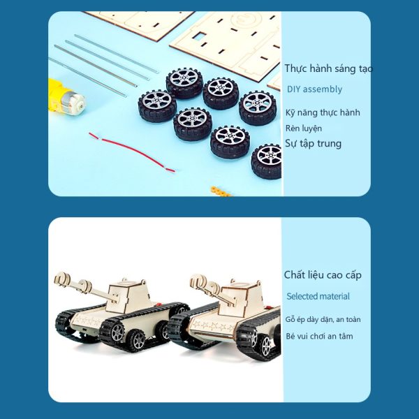 Đồ Chơi STEM Xe Tăng Vượt Địa Hình Bánh Xích Tự Hành - Ảnh 1 Đồ Chơi STEM Xe Tăng Vượt Địa Hình Bánh Xích Tự Hành - 7 - 12 tuổi - Góc chụp 1 chính hãng Daisy Mart