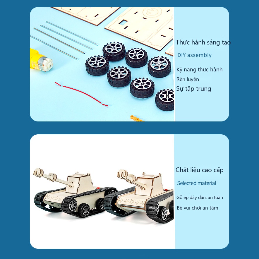 Đồ Chơi STEM Xe Tăng Vượt Địa Hình Bánh Xích Tự Hành - 7 - 12 tuổi - Góc chụp 1 chính hãng Daisy Mart Đồ Chơi STEM Xe Tăng Vượt Địa Hình Bánh Xích Tự Hành - 7 - 12 tuổi - Góc chụp 1 chính hãng Daisy Mart