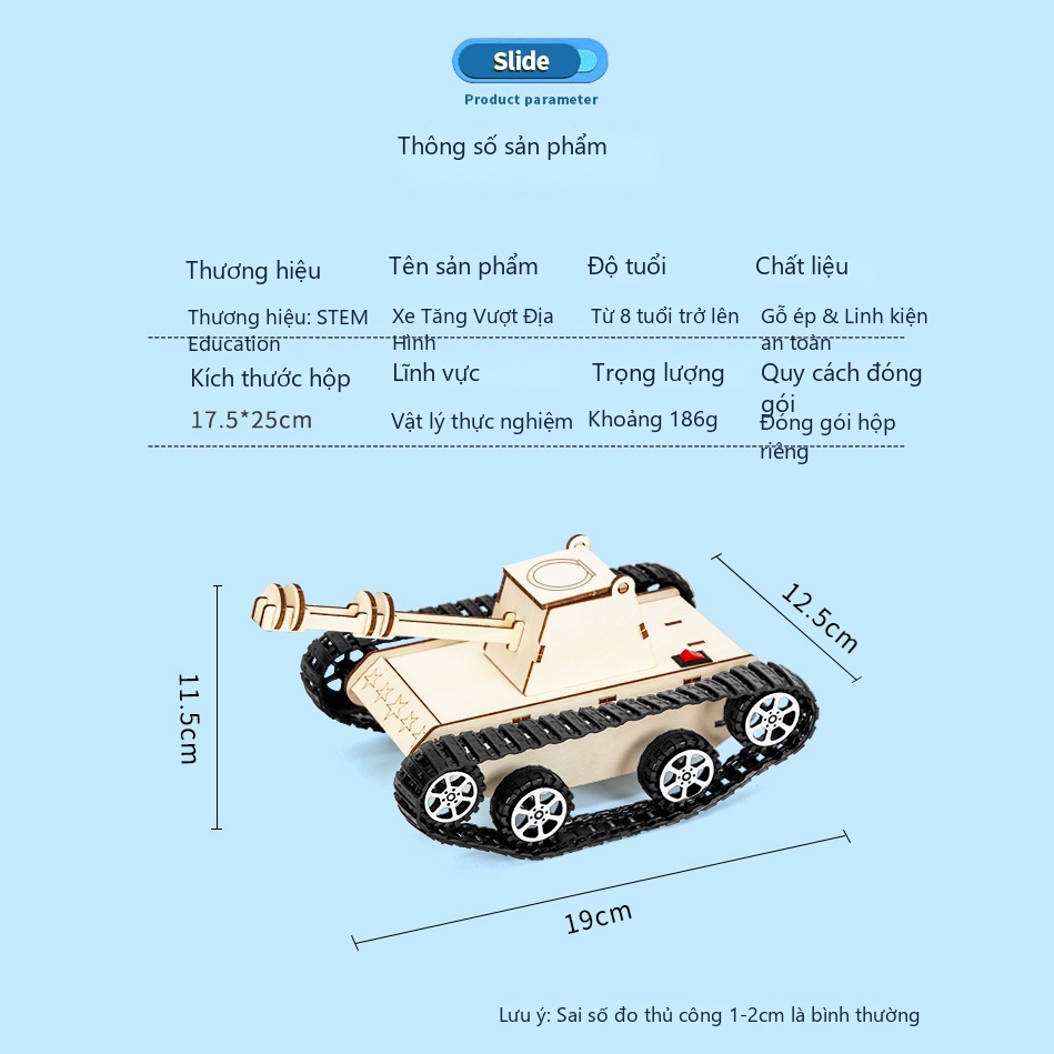 Đồ Chơi STEM Xe Tăng Vượt Địa Hình Bánh Xích Tự Hành - 7 - 12 tuổi - Góc chụp 5 chính hãng Daisy Mart Đồ Chơi STEM Xe Tăng Vượt Địa Hình Bánh Xích Tự Hành - 7 - 12 tuổi - Góc chụp 5 chính hãng Daisy Mart