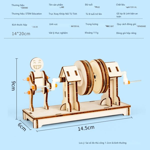 Đồ Chơi STEM Bộ Khớp Nối Từ Tính Và Trục Xoay Nam Châm - 6 - 12 tuổi - Góc chụp 2 chính hãng Daisy Mart