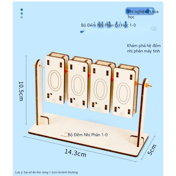 Đồ Chơi STEM Bộ Đếm Nhị Phân 1 - 0 Cơ Học Khám Phá Máy Tính - 6 - 12 tuổi - Góc chụp 4 chính hãng Daisy Mart