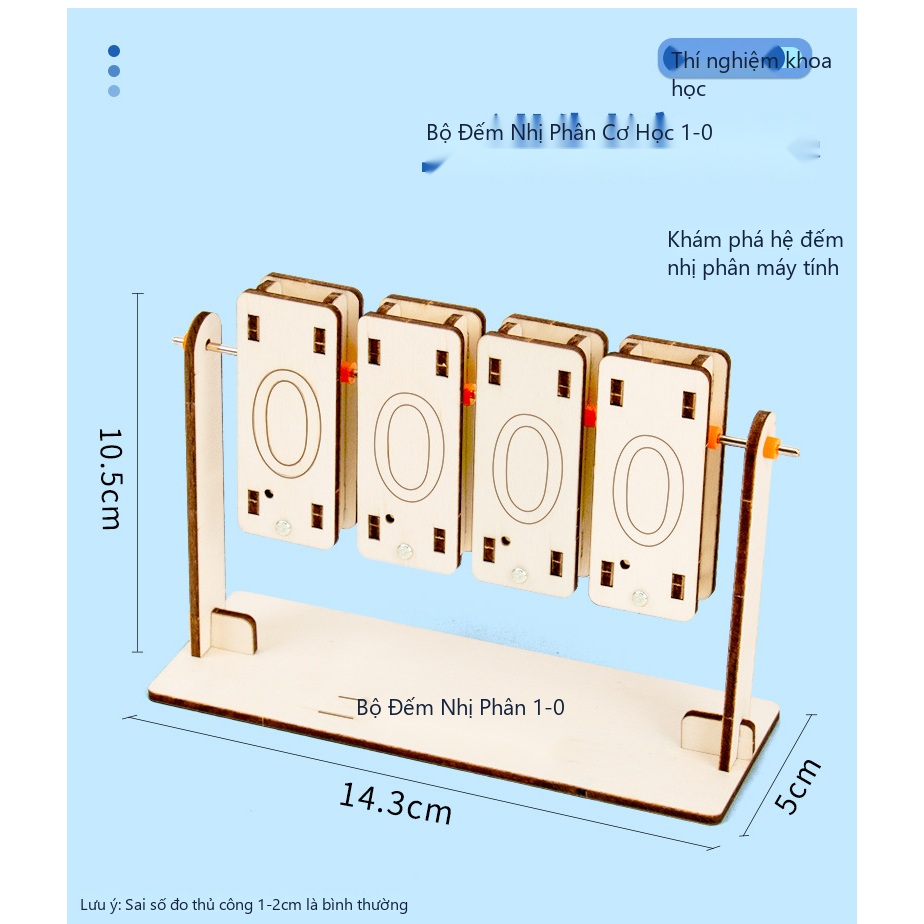 Đồ Chơi STEM Bộ Đếm Nhị Phân 1 - 0 Cơ Học Khám Phá Máy Tính - 6 - 12 tuổi - Góc chụp 4 chính hãng Daisy Mart