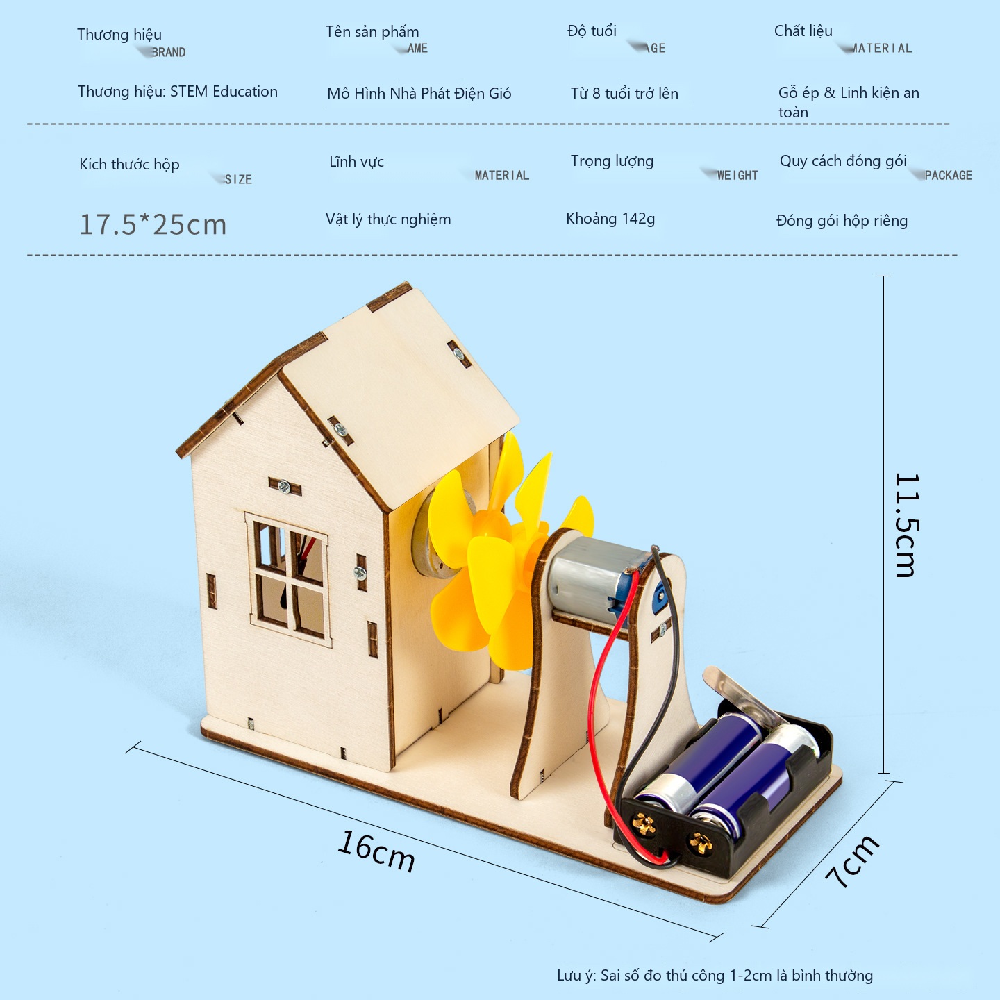 Đồ Chơi STEM Mô Hình Nhà Phát Điện Gió Sạch Tự Động - 7 - 12 tuổi - Góc chụp 4 chính hãng Daisy Mart Đồ Chơi STEM Mô Hình Nhà Phát Điện Gió Sạch Tự Động - 7 - 12 tuổi - Góc chụp 4 chính hãng Daisy Mart