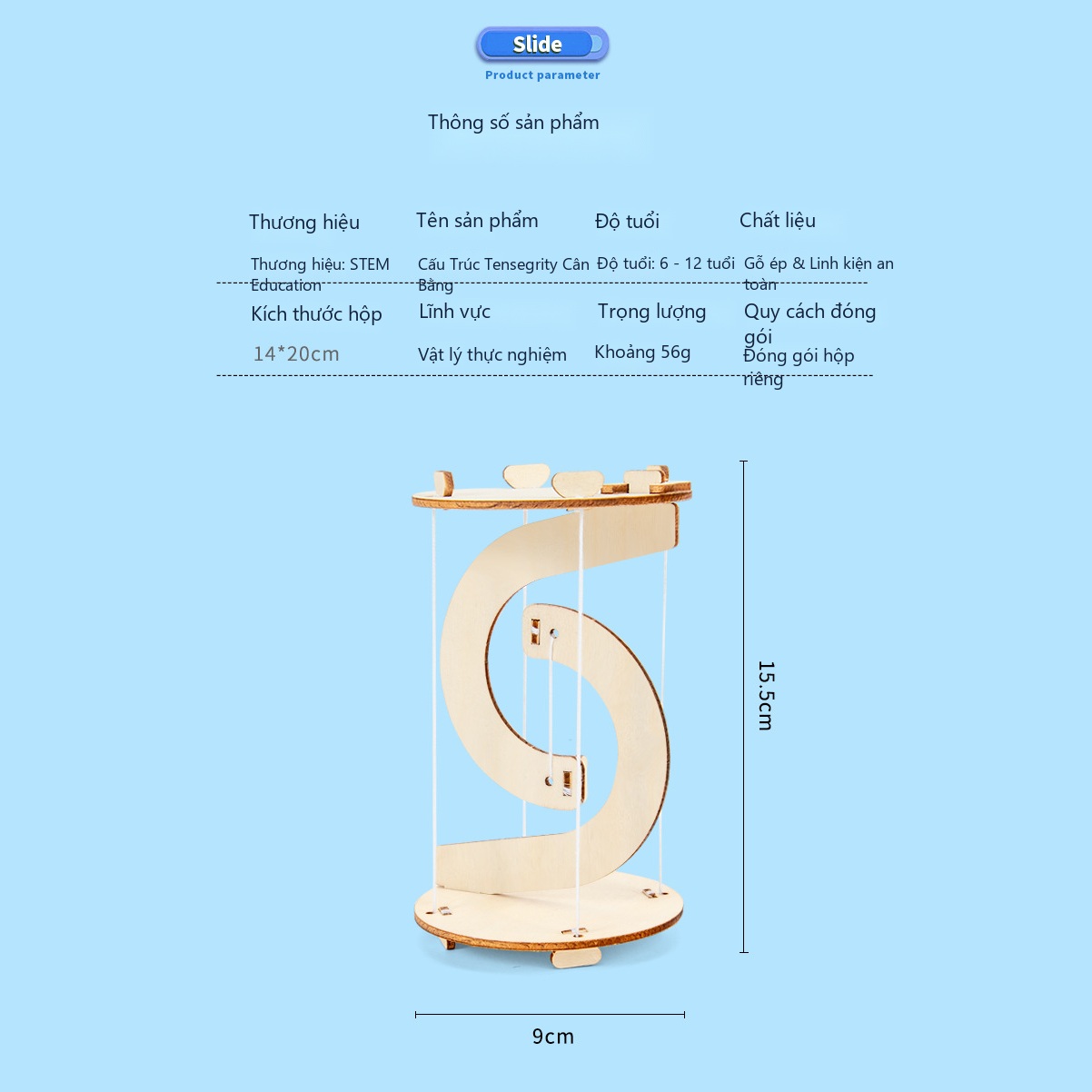 Đồ Chơi STEM Cấu Trúc Tensegrity Cân Bằng Lực Phản Trọng Lực - 6 - 12 tuổi - Góc chụp 4 chính hãng Daisy Mart Đồ Chơi STEM Cấu Trúc Tensegrity Cân Bằng Lực Phản Trọng Lực - 6 - 12 tuổi - Góc chụp 4 chính hãng Daisy Mart