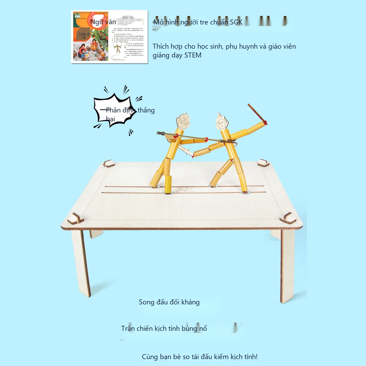 Đồ Chơi STEM Sàn Đấu Người Tre Đại Chiến Cơ Học PK Đối Kháng - 5 - 12 tuổi - Góc chụp 7 chính hãng Daisy Mart Đồ Chơi STEM Sàn Đấu Người Tre Đại Chiến Cơ Học PK Đối Kháng - 5 - 12 tuổi - Góc chụp 7 chính hãng Daisy Mart