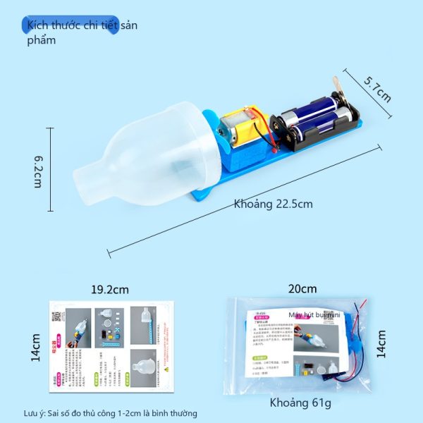 Đồ Chơi STEM Máy Hút Bụi Cầm Tay Tự Chế Nguyên Lý Áp Suất Khí Động Học - 6 - 12 tuổi - Góc chụp 2 chính hãng Daisy Mart