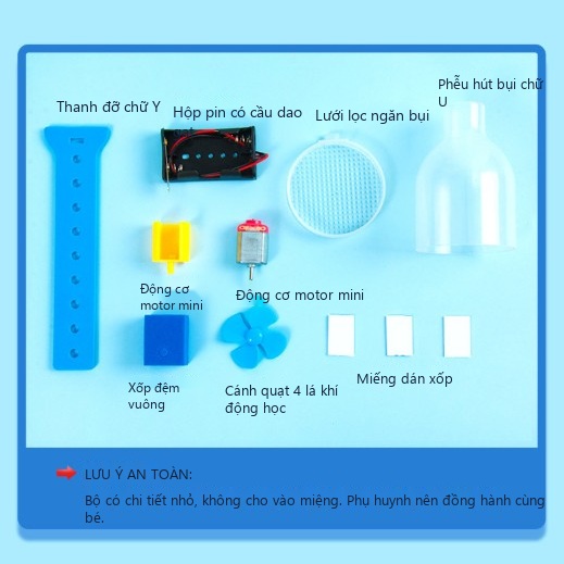 Đồ Chơi STEM Máy Hút Bụi Cầm Tay Tự Chế Nguyên Lý Áp Suất Khí Động Học - 6 - 12 tuổi - Góc chụp 4 chính hãng Daisy Mart
