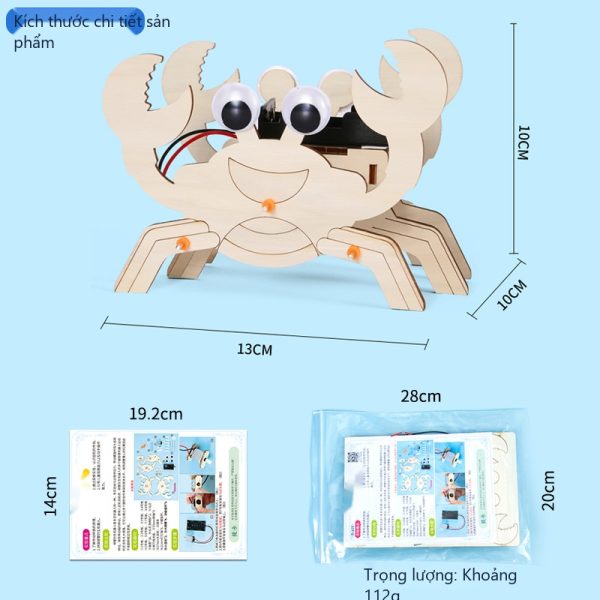 Đồ Chơi STEM Robot Cua Tám Chân Bò Ngang Cơ Cấu Chân Sinh Học Klann - 6 - 12 tuổi - Góc chụp 5 chính hãng Daisy Mart