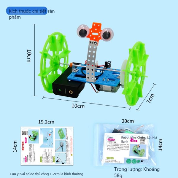 Đồ Chơi STEM Robot Mini Chống Lật Trọng Tâm Thấp Chống Va Đập - 5 - 10 tuổi - Góc chụp 5 chính hãng Daisy Mart
