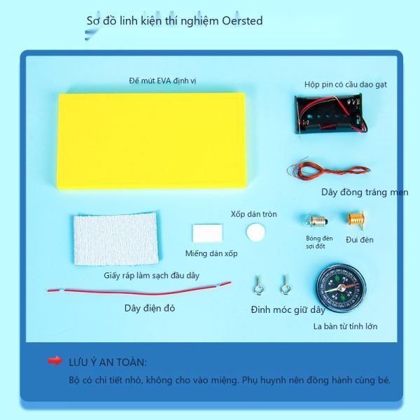 Đồ Chơi STEM Bộ Thí Nghiệm Từ Trường Dòng Điện Khám Phá Hiện Tượng Oersted - 6 - 12 tuổi - Góc chụp 3 chính hãng Daisy Mart