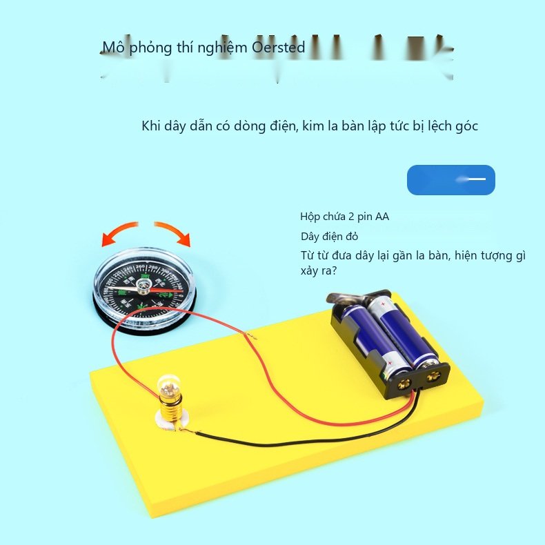Đồ Chơi STEM Bộ Thí Nghiệm Từ Trường Dòng Điện Khám Phá Hiện Tượng Oersted - 6 - 12 tuổi - Góc chụp 4 chính hãng Daisy Mart