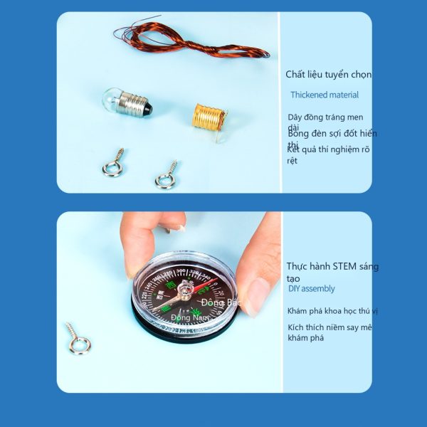 Đồ Chơi STEM Bộ Thí Nghiệm Từ Trường Dòng Điện Khám Phá Hiện Tượng Oersted - 6 - 12 tuổi - Góc chụp 8 chính hãng Daisy Mart