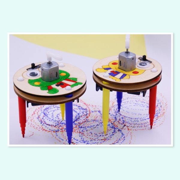 Đồ Chơi STEM Robot Tự Động Vẽ Hoa Văn Nghệ Thuật Spirograph Động Cơ Lệch Tâm - 5 - 12 tuổi - Góc chụp 3 chính hãng Daisy Mart