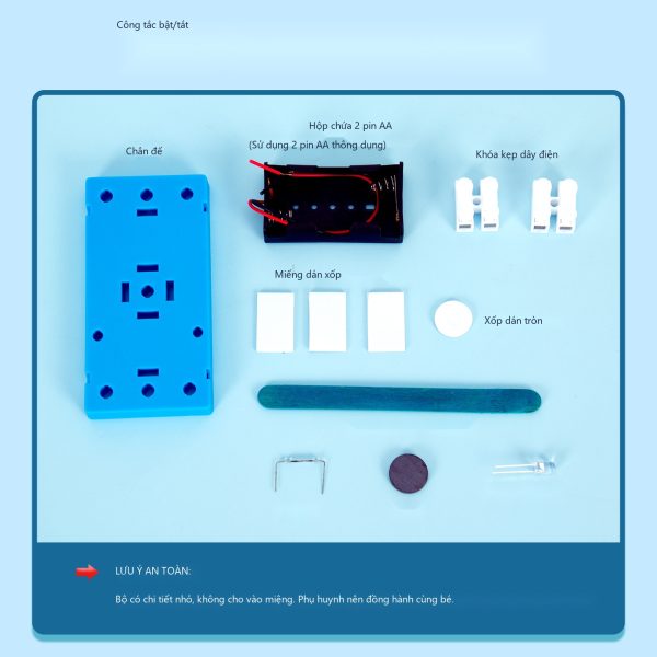 Đồ Chơi STEM Thí Nghiệm Hiện Tượng Cảm Ứng Điện Từ Faraday Bật Đèn LED - Ảnh 3 Đồ Chơi STEM Thí Nghiệm Hiện Tượng Cảm Ứng Điện Từ Faraday Bật Đèn LED - 6 - 12 tuổi - Góc chụp 3 chính hãng Daisy Mart