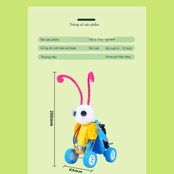 Đồ Chơi STEM Robot Sâu Đo Bò Tự Hành Cơ Cấu Trùng Trục Bánh Cóc Một Chiều - Ảnh 5 Đồ Chơi STEM Robot Sâu Đo Bò Tự Hành Cơ Cấu Trùng Trục Bánh Cóc Một Chiều - 6 - 12 tuổi - Góc chụp 5 chính hãng Daisy Mart