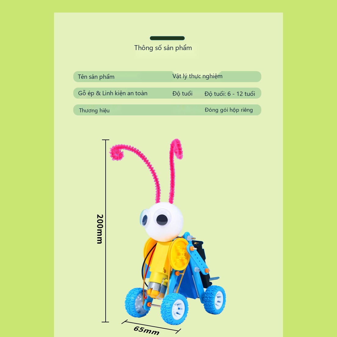 Đồ Chơi STEM Robot Sâu Đo Bò Tự Hành Cơ Cấu Trùng Trục Bánh Cóc Một Chiều - 6 - 12 tuổi - Góc chụp 5 chính hãng Daisy Mart Đồ Chơi STEM Robot Sâu Đo Bò Tự Hành Cơ Cấu Trùng Trục Bánh Cóc Một Chiều - 6 - 12 tuổi - Góc chụp 5 chính hãng Daisy Mart