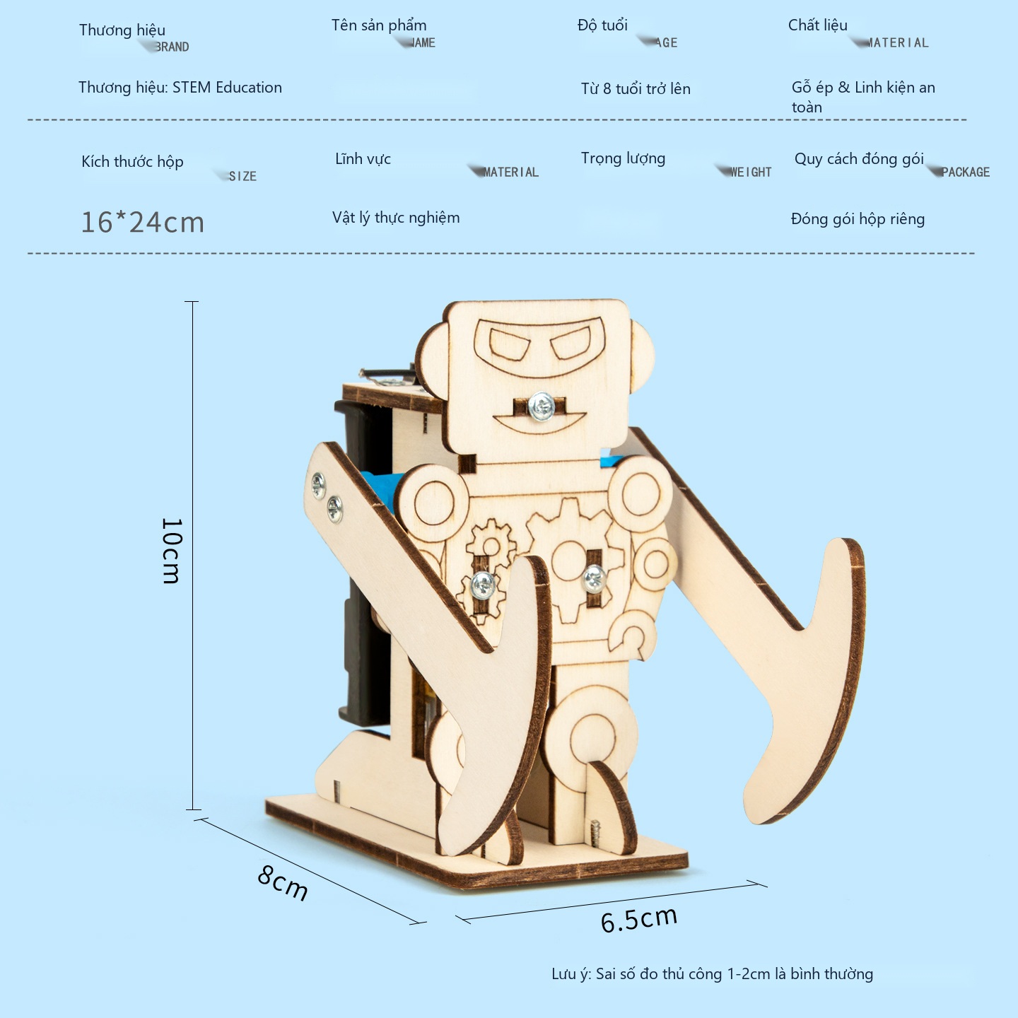 Đồ Chơi STEM Robot Người Máy Nhào Lộn Xoay Vòng 360 Độ Động Cơ Điện - 6 - 12 tuổi - Góc chụp 3 chính hãng Daisy Mart Đồ Chơi STEM Robot Người Máy Nhào Lộn Xoay Vòng 360 Độ Động Cơ Điện - 6 - 12 tuổi - Góc chụp 3 chính hãng Daisy Mart